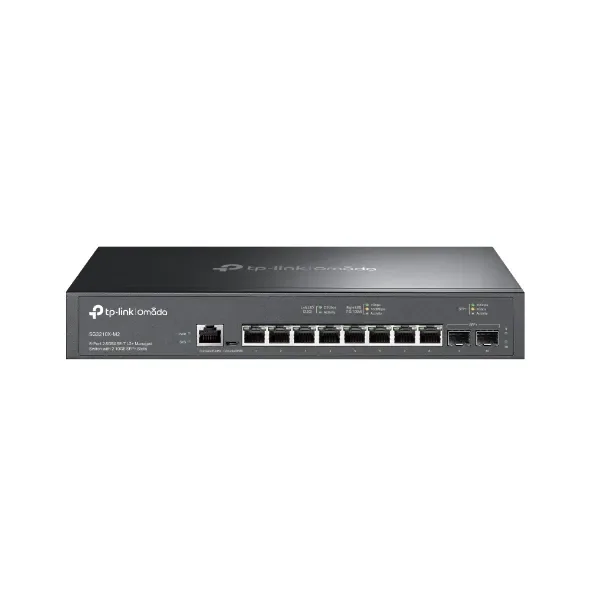 TP-LINK Omada SG3210X-M2 - 8-porttinen hallittava Layer 2+ -kytkin, Musta