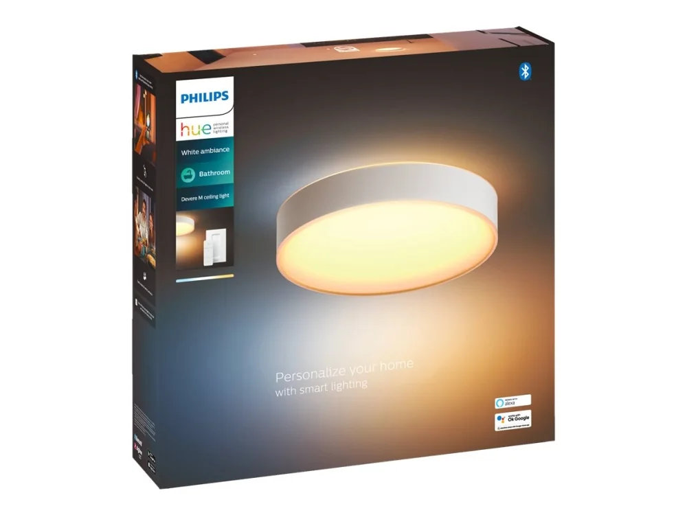 Philips Hue Devere Keskikokoinen Kattovalaisin - Valkoinen