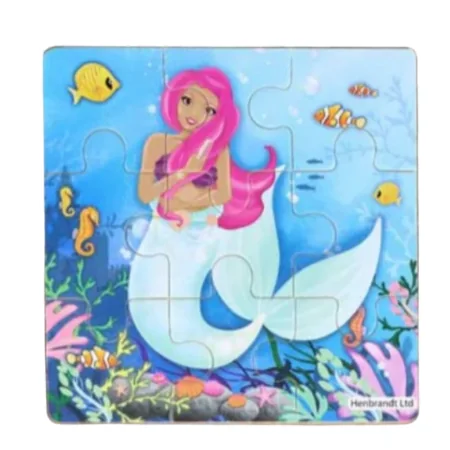 Fun Toys Mermaids Jigsaw Wooden Puzzle Assorted 11 cm – 1 Pc