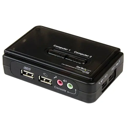 Startech 2 Port Usb Vga Kvm Switch With Audio And Cables
