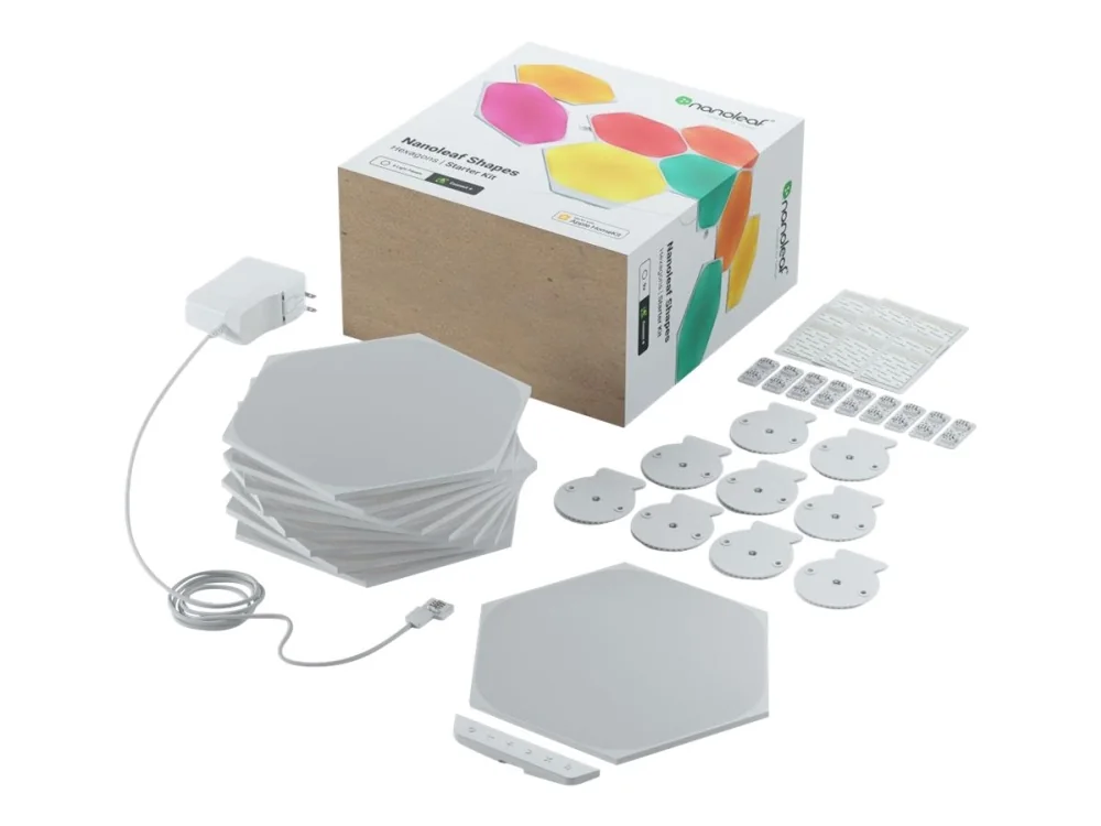 Nanoleaf Shapes - Hexagons aloituspakkaus - 9 Paneelia