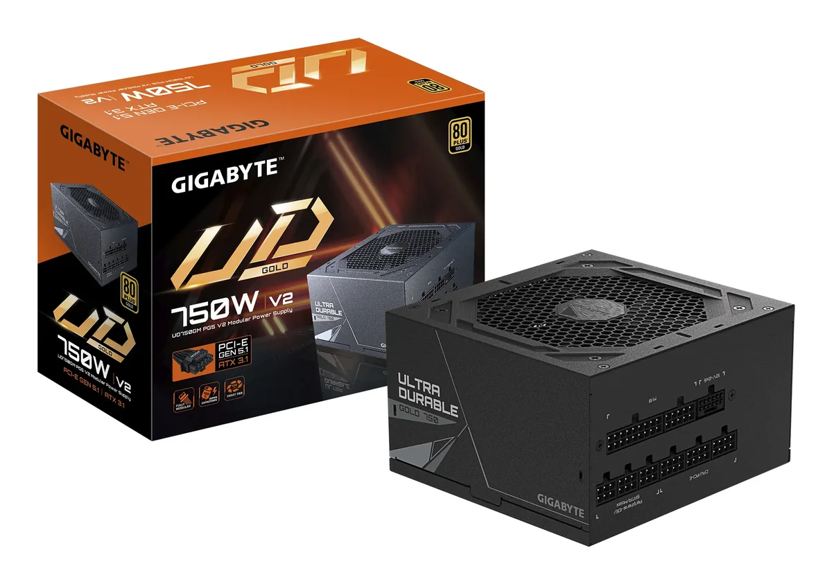 GIGABYTE UD750GM PG5 V2 750W -virtalähde, 80 Plus Gold