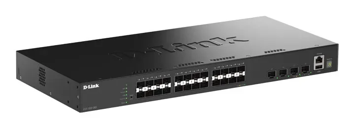 D-Link DGS-1530-28S/E - Hallittava kuitukytkin, Musta