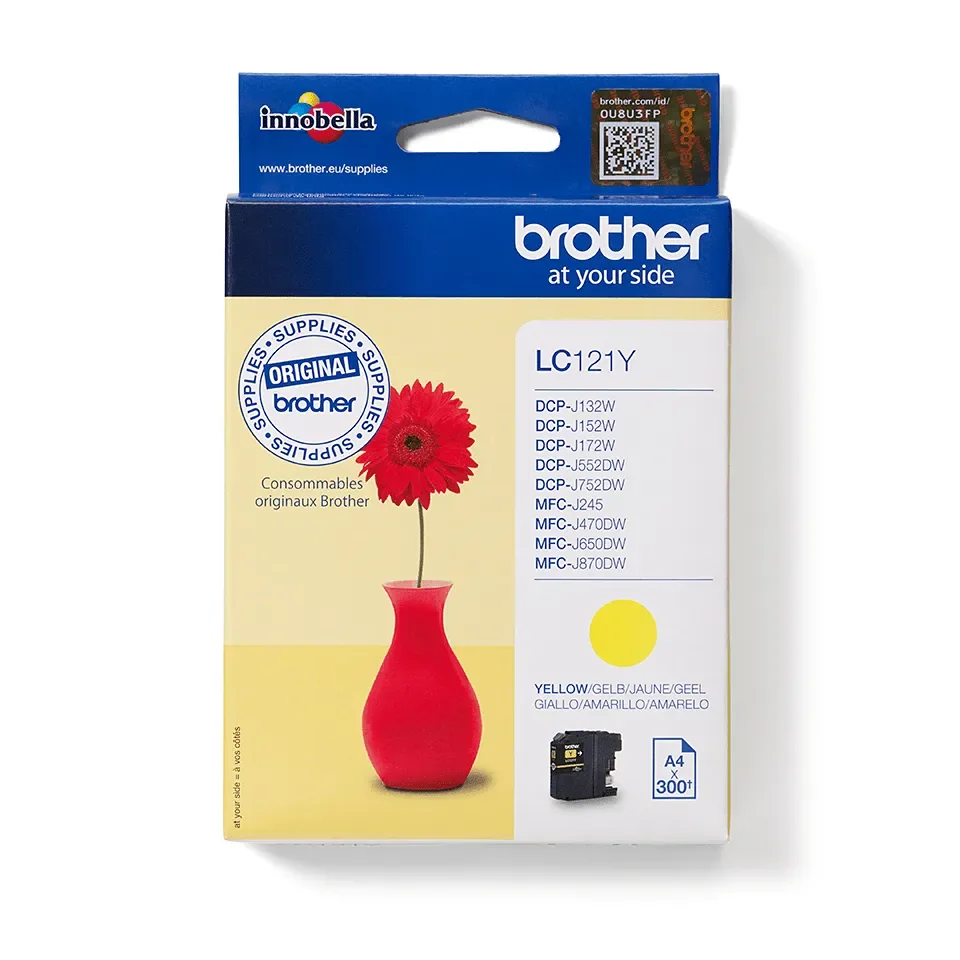 Brother Muste Keltainen Lc121y - Dcp-j752dw
