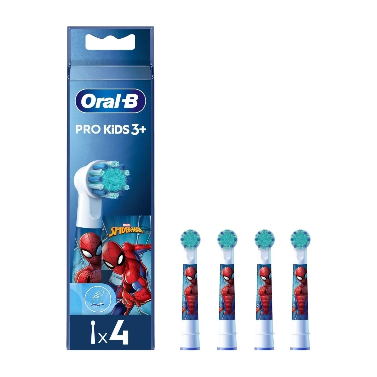 Oral-B Hammasharjan vaihtopäät Spiderman Kids3+ - 4 pcs