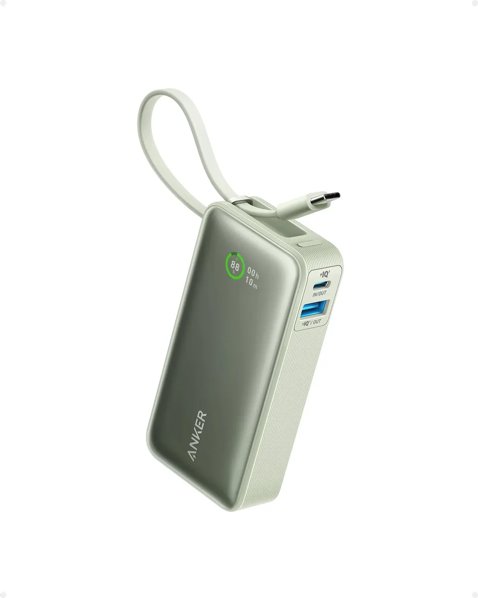 Anker 545 Nano 10000mAh, 30W -varavirtalähde, Vihreä