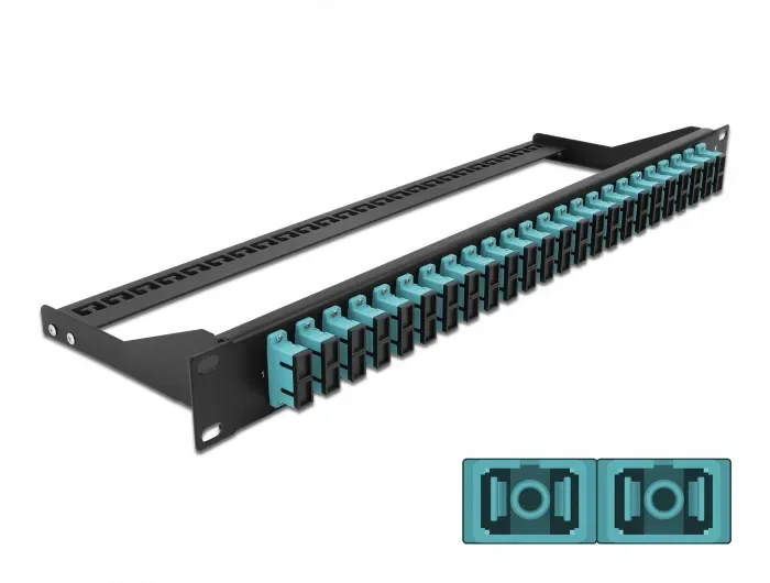 Delock 19? Fibre Patch Panel 24 port SC Duplex aqua