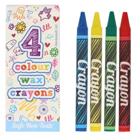 Henbrandt Colour Wax Crayons – 4 kpl