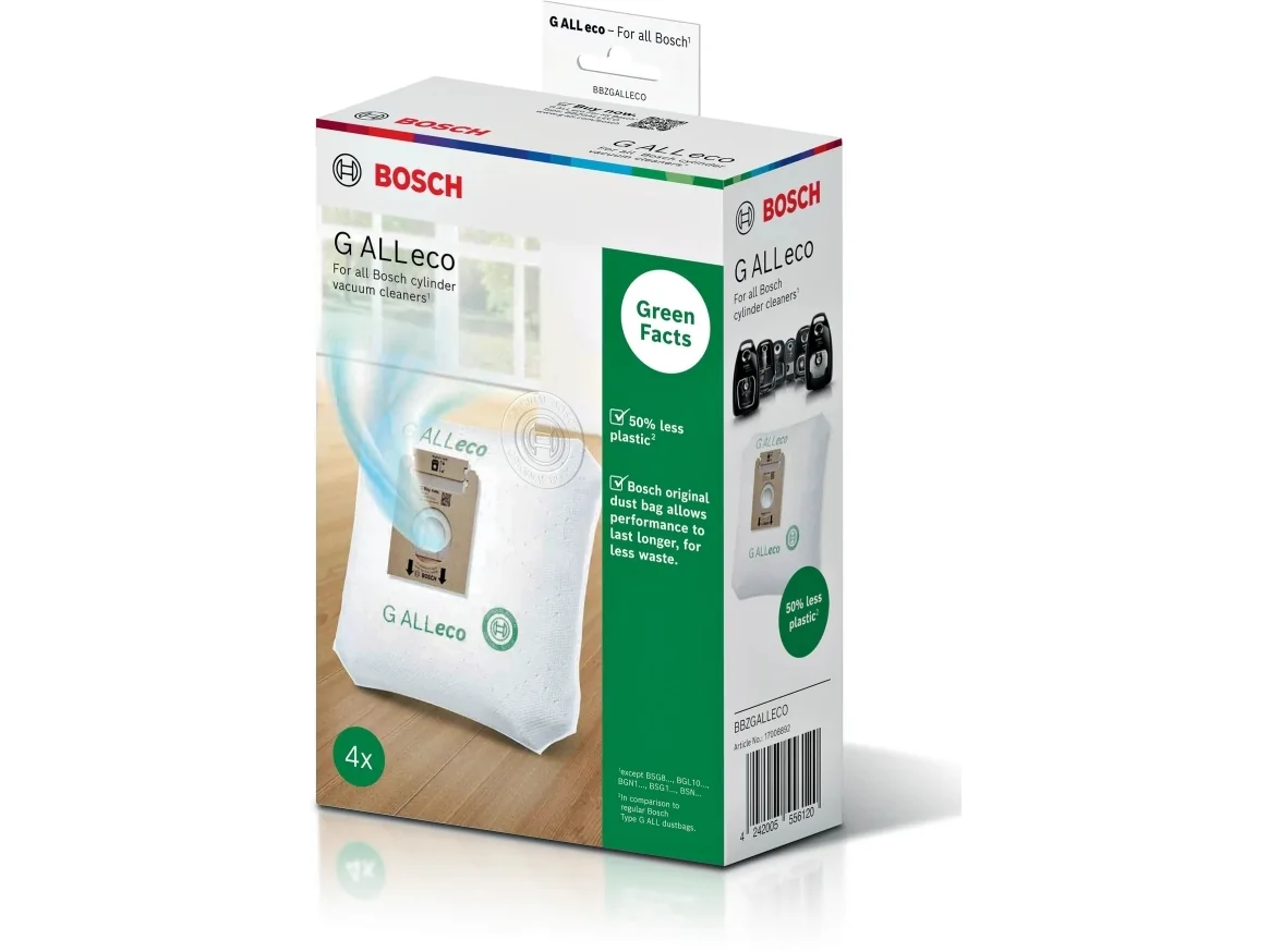 Bosch BBZGALLECO, Pölypussi, Tynnyri-imuri, Valkoinen, Bosch, 200 g, Laatikko