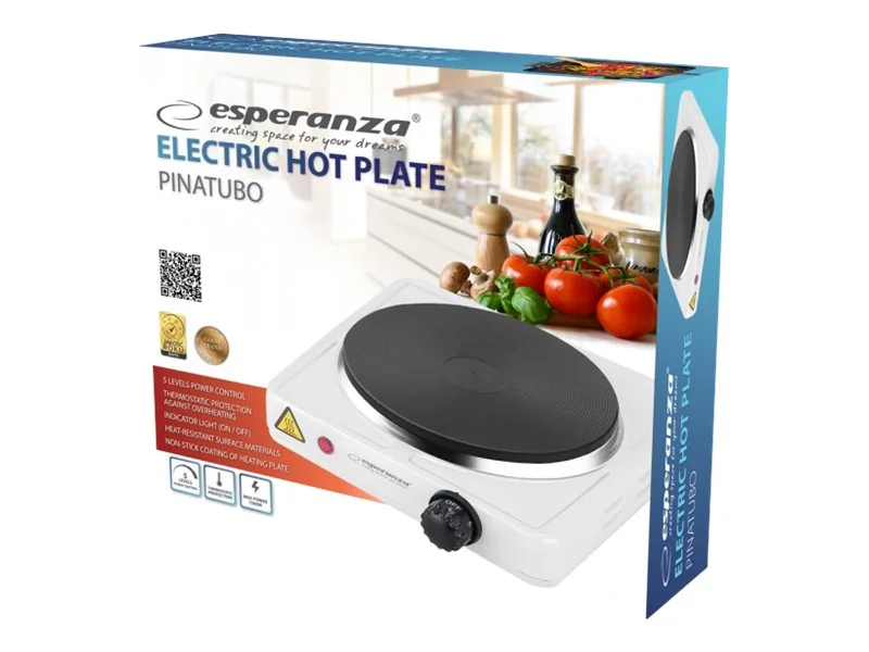 Esperanza PINATUBO - electric hot plate - Valkoinen