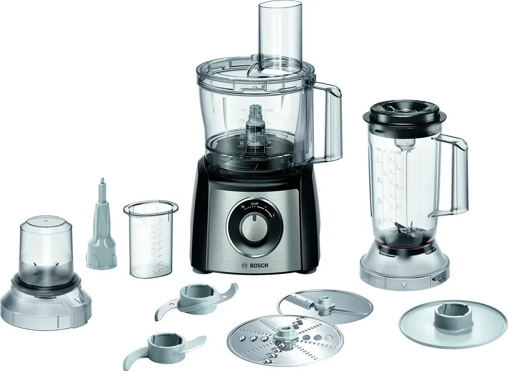 Bosch MultiTalent 3 MCM3PM386 -ruokamonitoimikone, 2,3 L, 900 W, musta/läpinäkyvä