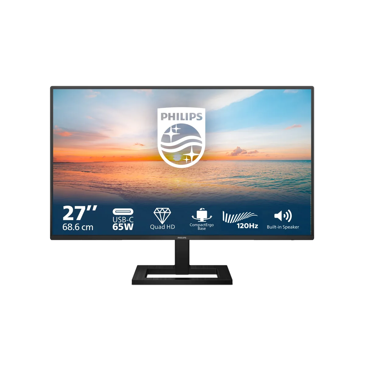 Philips 27E1N1600AE 27" QHD, IPS -näyttö, USB-C hub, HDR, 100Hz