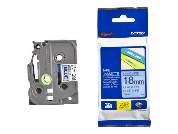 Brother Tape 18mm Tze-541 Musta/sininen