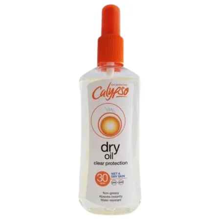 Calypso SPF 30 Sun Clear Protect Dry Oil Spray Märälle & Kuivalle Iholle - 200 ml