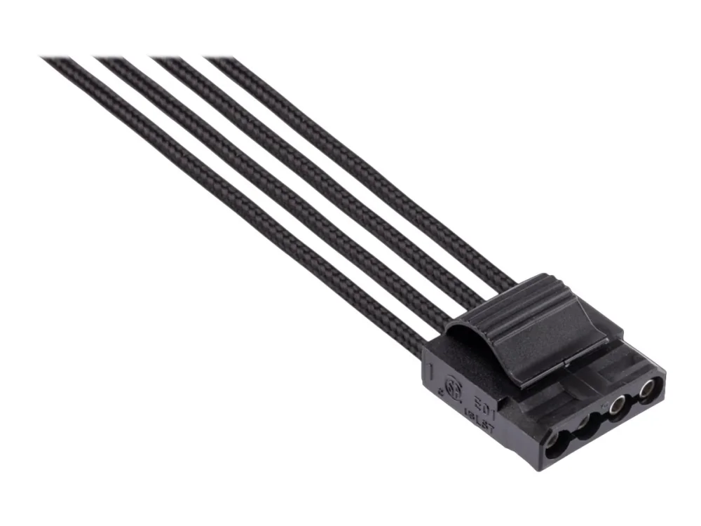 CORSAIR Premium Sleeved Pro Kit Type 4 Gen 4, virtalähteen kaapelisetti, musta