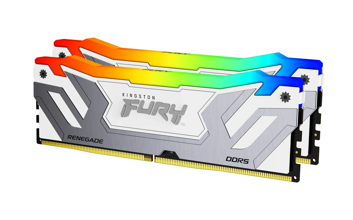 Kingston FURY Renegade RGB DDR5-8400 - 48GB - CUDIMM Intelille - CL40 - Dual Channel (2 pcs) - Intel XMP - Valkoinen RGB
