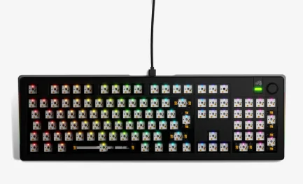 Glorious Gaming GMMK 3 100% Barebones, Täysikokoinen (100 %), Langallinen, USB, RGB LED, musta