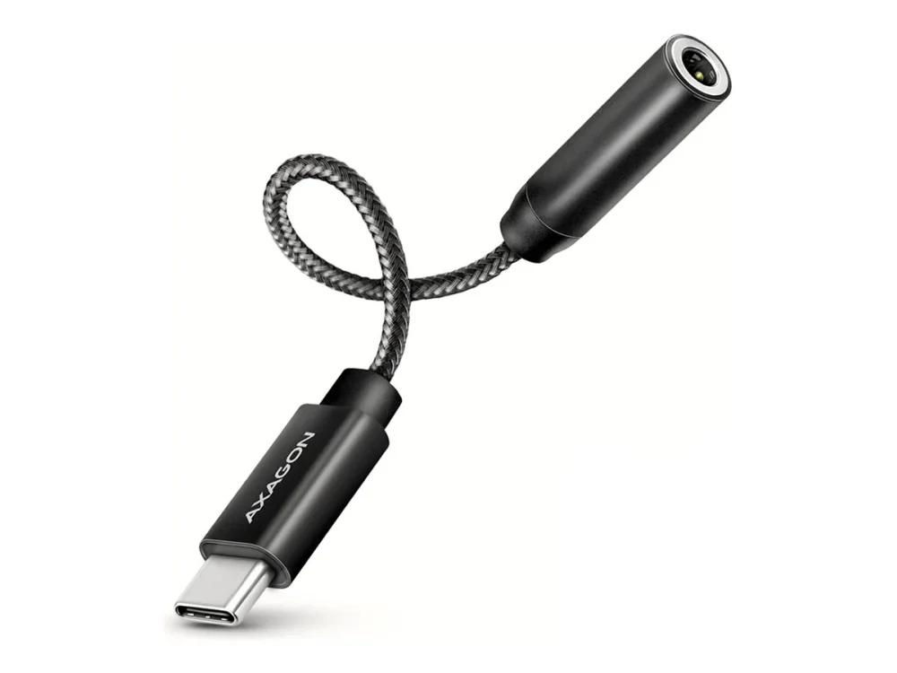AXAGON ADA-HC USB-C ja 3,5 mm (F) liitin, teräväpiirto-DAC, 32-bittinen 384 kHz äänisovitin