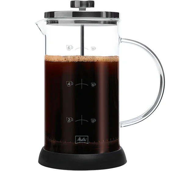 Melitta 6713355, Musta, Läpinäkyvä, 8 kuppia, Lasi, Ruostumaton teräs, Lasi, 151 mm, 120 mm