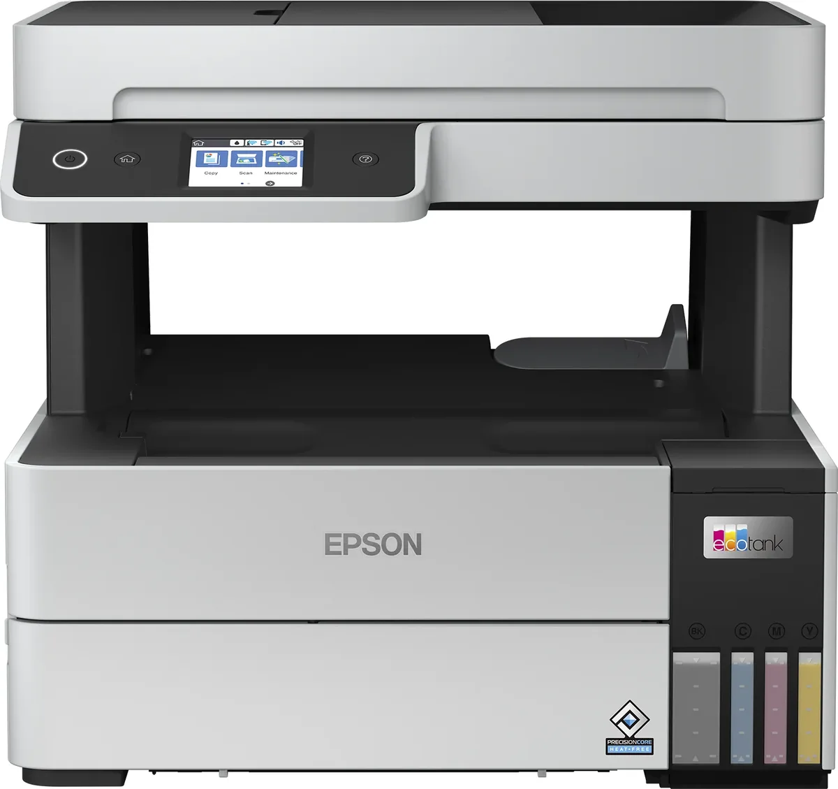Epson EcoTank ET-5150 -monitoimitulostin, värillinen mustesuihkutulostin, A4, 17,5 sivua minuutissa, 250 sivua, USB, LAN, Wi-Fi