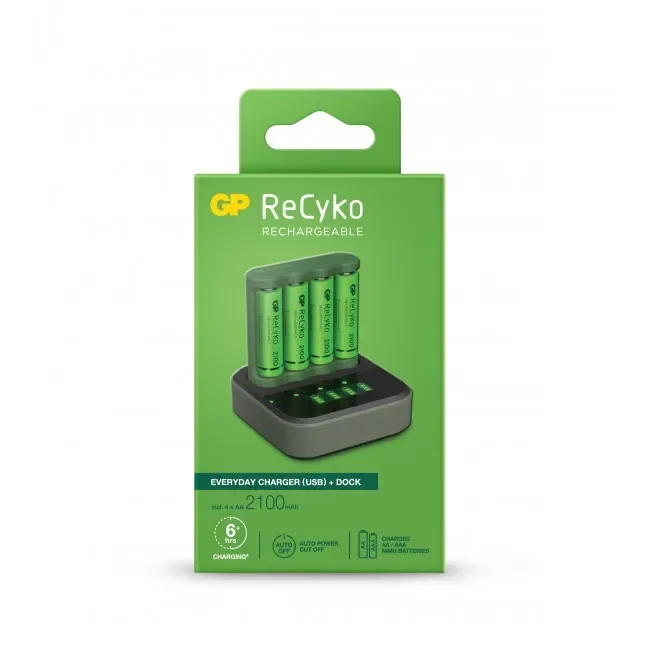 GP ReCyko Everyday Battery Charger B421 (USB) + D