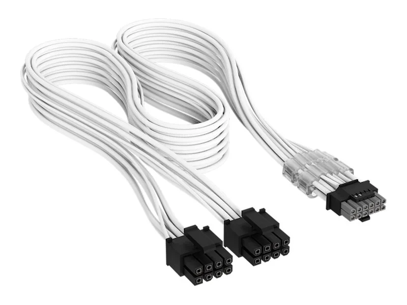 Corsair Elite Premium Individually Sleeved 2x 8-Pin to PCIe 12V-2x6 600W (Type 4) - Valkoinen