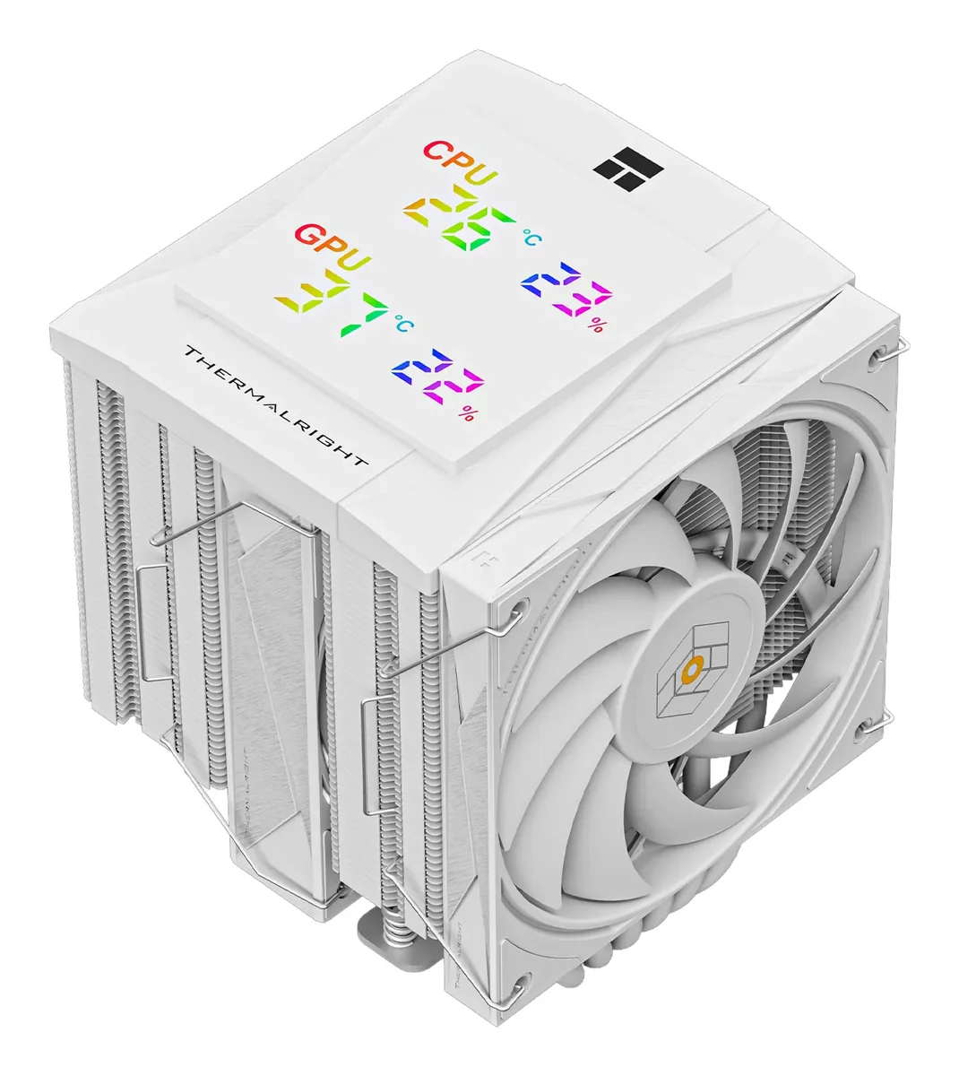 Thermalright Royal Knight 120 Digital, 2x120 mm ARGB -prosessorijäähdytin, valkoinen