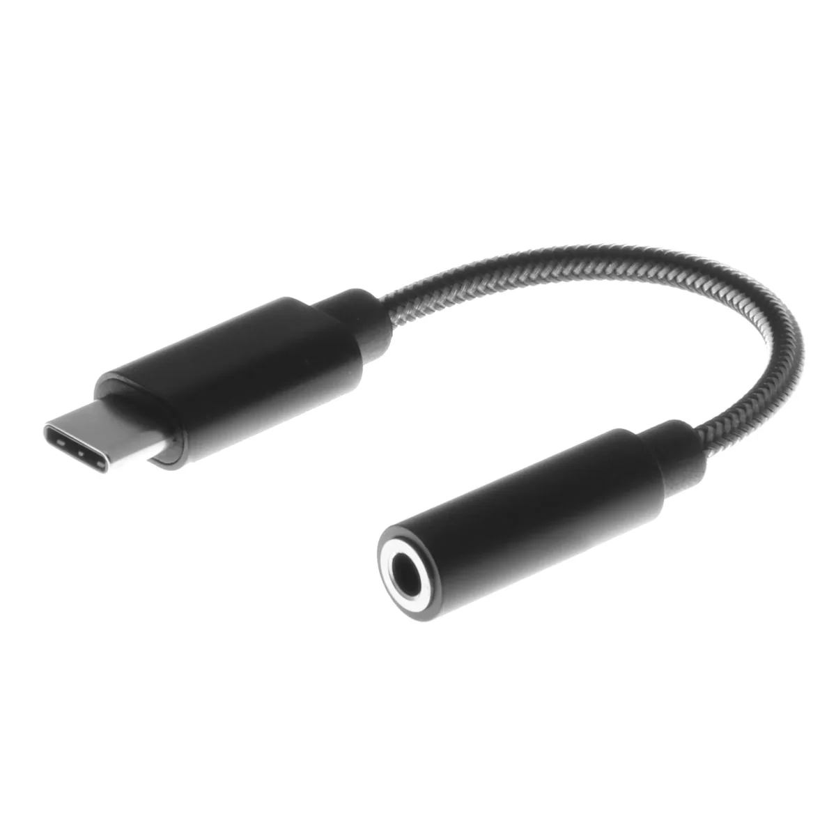 Insmat USB-C - 3,5 mm stereoääni DAC-adapteri - Äänisovitin, Musta