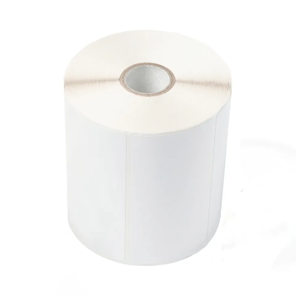 Brother Die Cut Label Roll Uncoated White 1000pcs, 6-Pack
