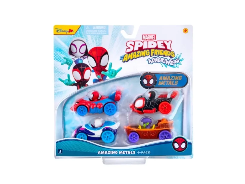 Marvel Spidey and his Amazing Friends Waterwebs Amazing Metals 4-pack