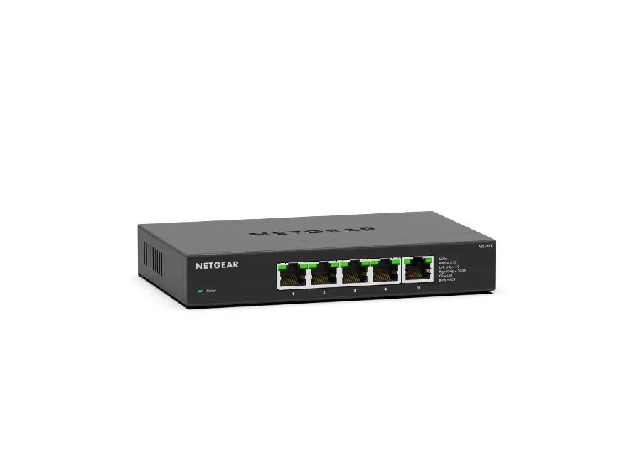 NETGEAR MS305-100EUS - 5-porttinen 2,5 gigabitin hallitsematon Ethernet-kytkin, musta