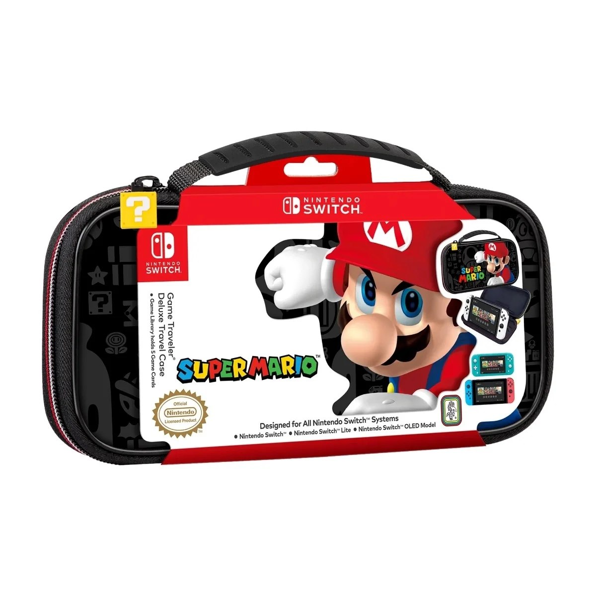Nintendo Switch - ylellinen matkakotelo Super Mario -hahmoille