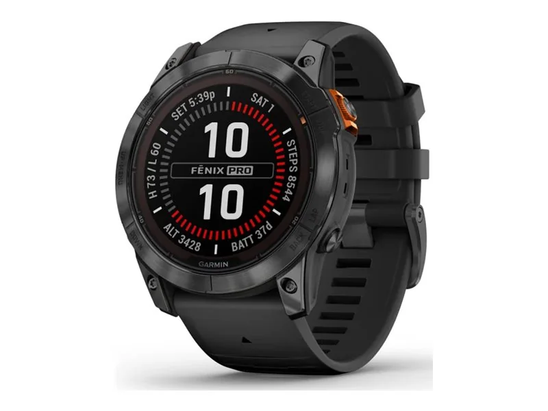 Garmin fēnix® 7X Pro – Solar Edition - Skifergrå med svart reim - 32 GB