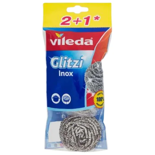 Vileda Glitzi Inox Ruostumattomasta Teräksestä Valmistetut Hankaussienet - 3 kpl