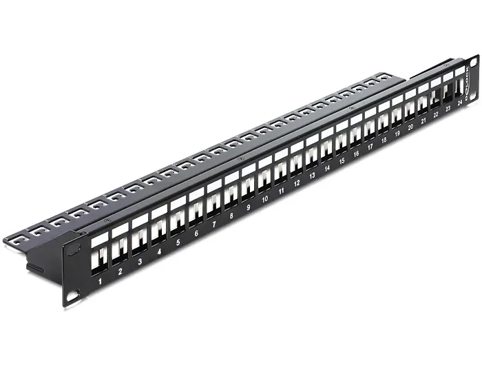 DeLOCK 19" Keystone Patch Panel 24-Port black