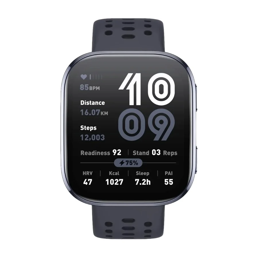 Amazfit Bip 6 Black, 5 cm (1.97), AMOLED, Kosketusnäyttö, 512 GB, GPS (satelliitti), 27,9 g