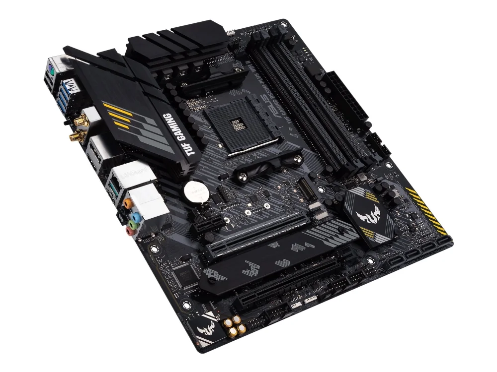 ASUS TUF GAMING B550M-PLUS WIFI II - Emolevy - micro-ATX - Socket AM4 - AMD B550 Chipset - USB-C Gen2, USB 3.2 Gen 1, USB 3.2 Gen 2 - 2.5 Gigabit LAN, Wi-Fi, Bluetooth - sisäinen grafiikka (CPU tarvitaan) - HD Audio (8-kanavainen)