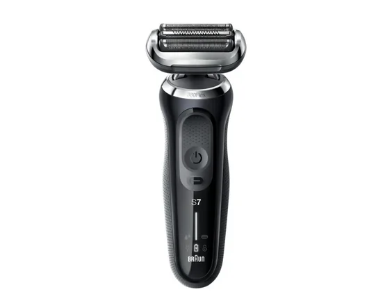 Braun Series 7 71-N7200cc, Folie shaver, 360°, Rustfrit stål, Knapper, Sort, LED