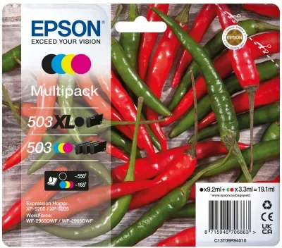 Epson 503 XL Multipack - 4-pack - XL - Musta Keltainen cyan magenta - Original - ink cartridge