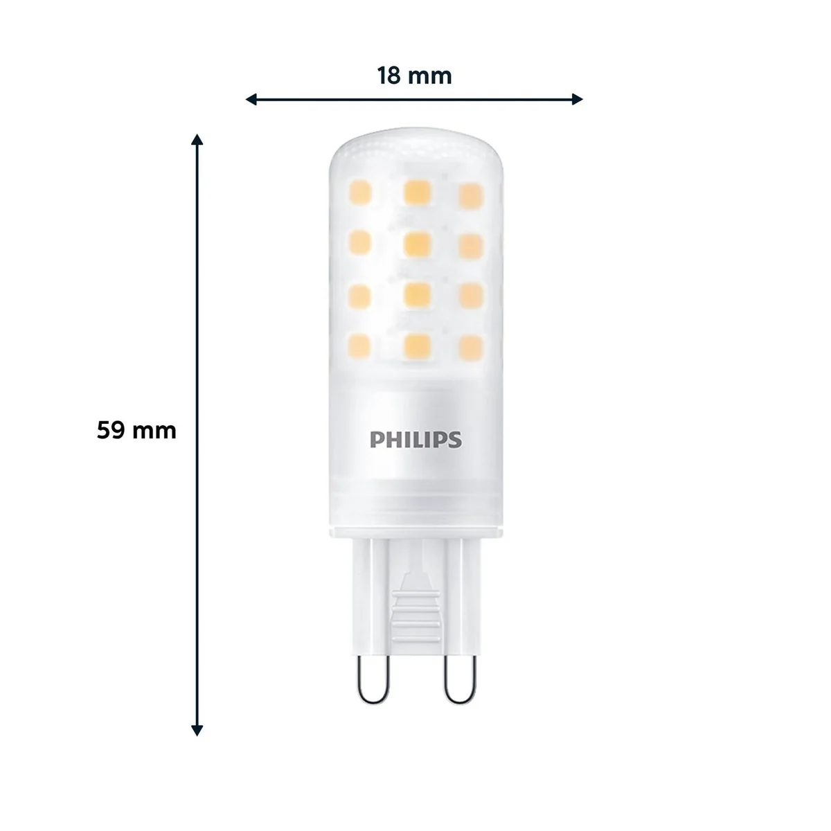 Philips LED-lamppu 4W/827 (40W) Dimmable G9