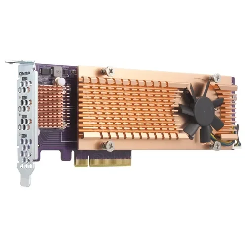 QNAP QM2-4P-384, PCIe, PCIe, PCIe 3.0, Aktiivinen, 1 tuuletin(ta), 68,9 mm