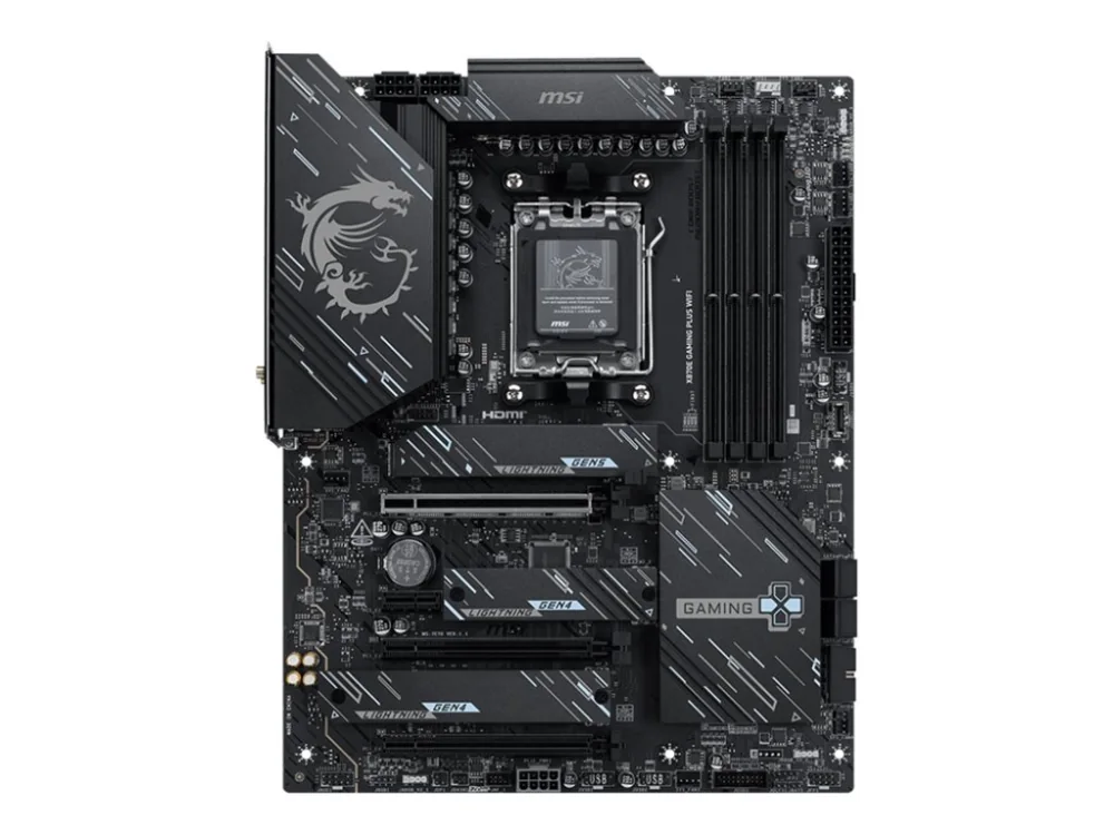 MSI X870E GAMING PLUS WIFI, AMD, Socket AM5, AMD Ryzen 7000 Series, AMD Ryzen 8000 Series, AMD Ryzen 9000 Series, Socket AM5, DDR5-SDRAM, 256 GB