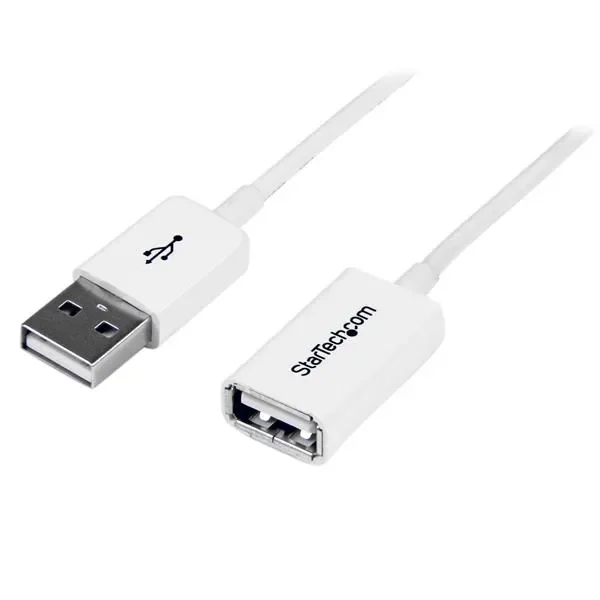 StarTech USB 2.0 -jatkokaapeli, 1 m, valkoinen