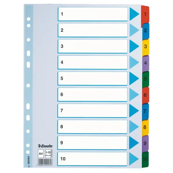 Muovikielihakemisto Mylar 1-10