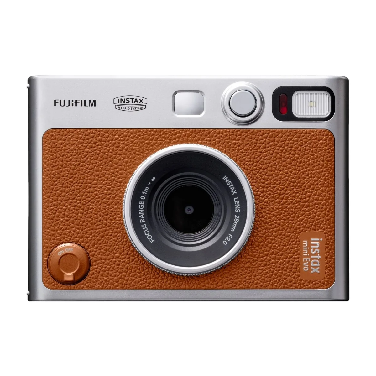 Fujifilm Instax Mini Evo, 1/5, 2560 x 1920 pikseliä, CMOS, Ruskea, Hopea, 16 s, Auto, Hienojakoinen, Fluoresentti, Hehkuva, Sävy