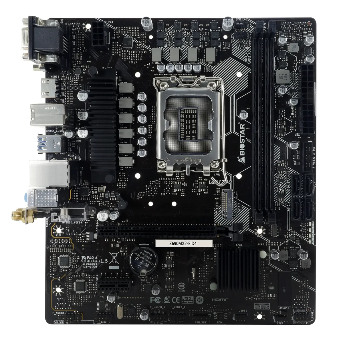 Biostar Z690MX2-E D4 DDR4 LGA1700 mATX -emolevy