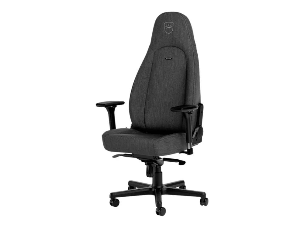 noblechairs Icon, PC-pelituoli, 150 kg, pehmustettu istuin, Pehmustettu selkänoja, Musta, Alumiini