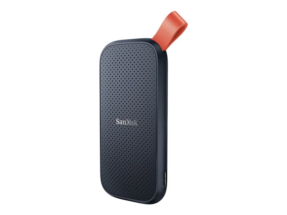 SanDisk Portable 2 Tt USB 3.2 Gen 2 (USB-C) -ulkoinen SSD, iskunkestävä, musta