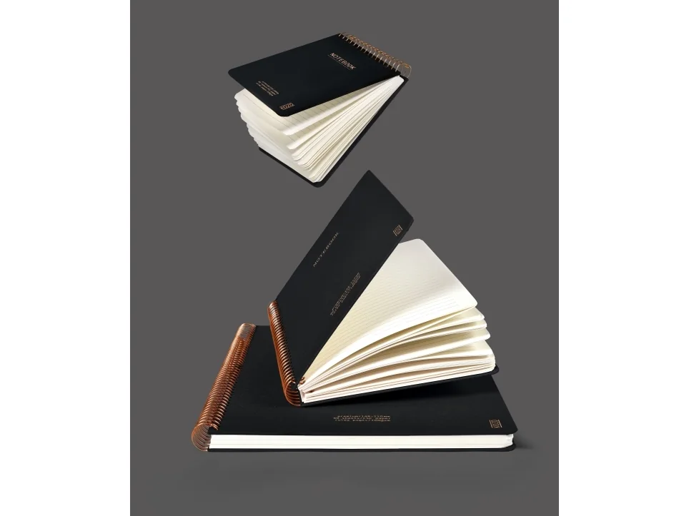 KOZO Squared Notebook A4 Premium Musta - (6 kpl)