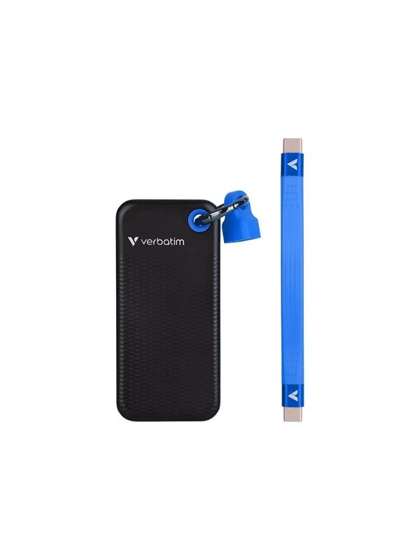 Verbatim Pocket SSD - 2TB - USB 3.2 Gen 2 - Musta / Sininen